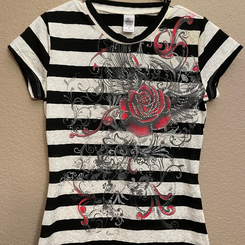 Black and white stripes shirt